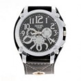 DIESEL9150 Elegância e Círculo na Moda. Relógio de pulso com pulseira de couro - Masculino (Preto)
