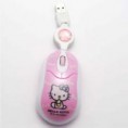 Mouse Óptico 3D Hello Kitty - Rosa - USB
